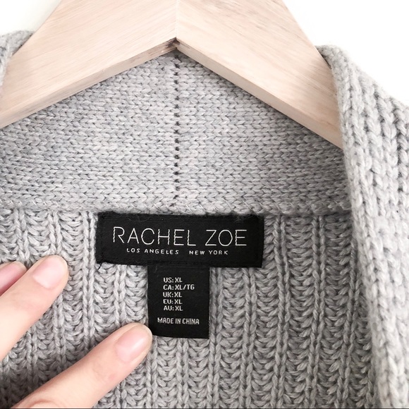 RACHEL ZOE Cuffed Wool Cardigan - Picture 4 of 7